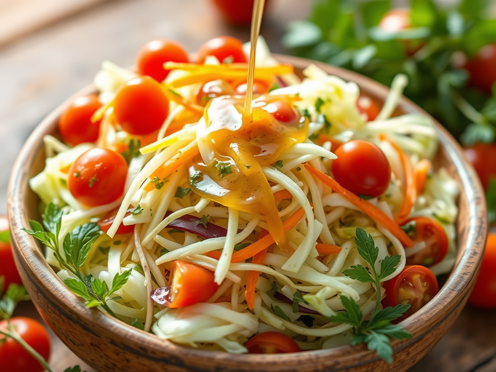 Garden Crunch: Cabbage Salad with Herb-Infused Dressing
