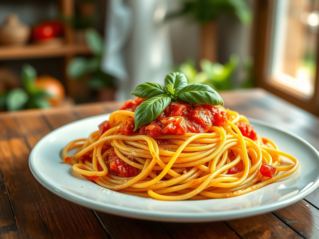 Easy Spaghetti with Fresh Ingredients