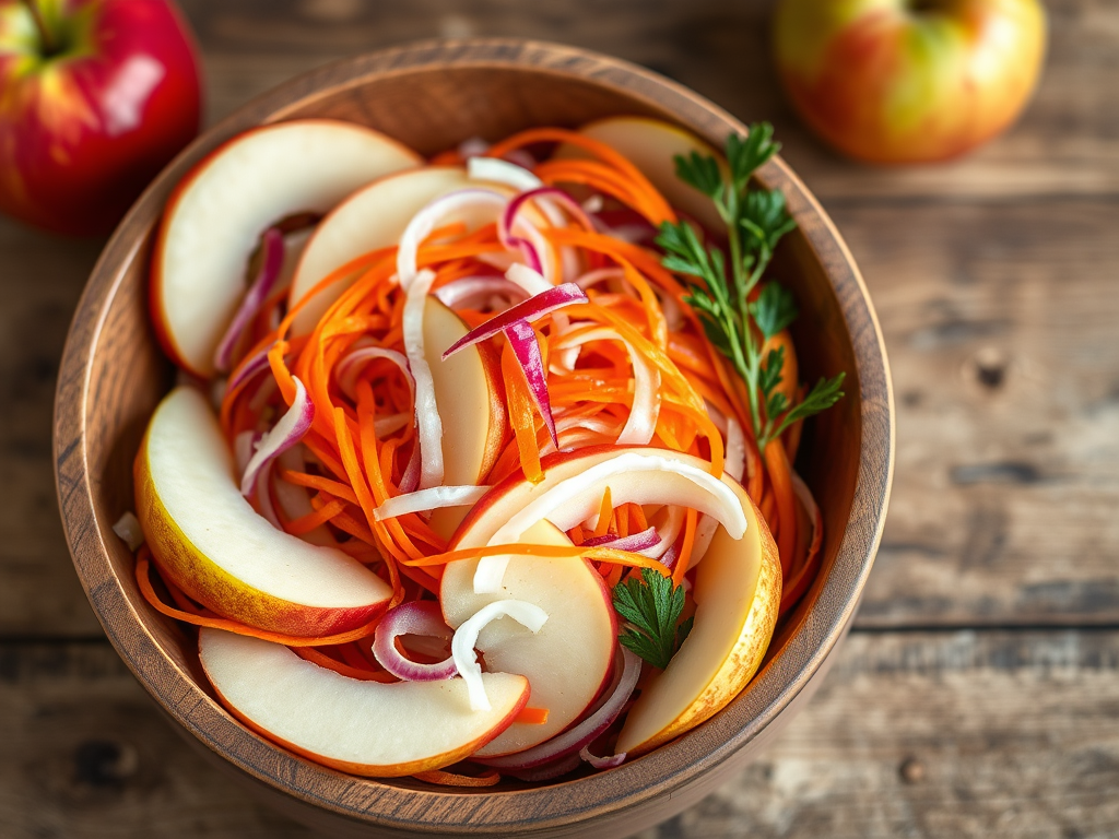Crisp Whispers: Apple Salad with Pear, Fennel & Carrot
