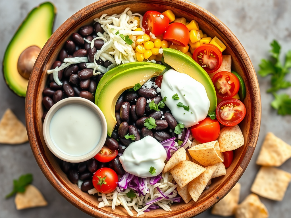Effortless No-Cook Black Bean Taco Bowl Recipe