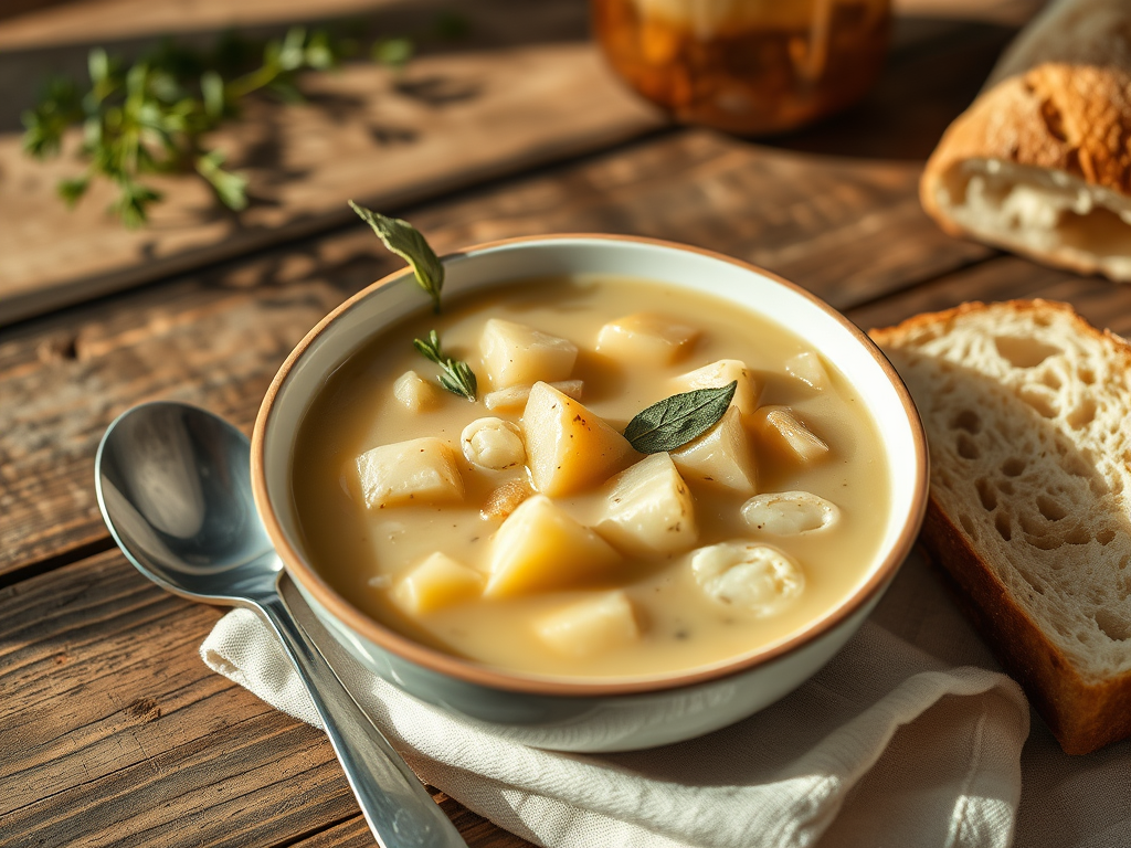 Light Soup with Calamari: A Gentle Bowl of Depth