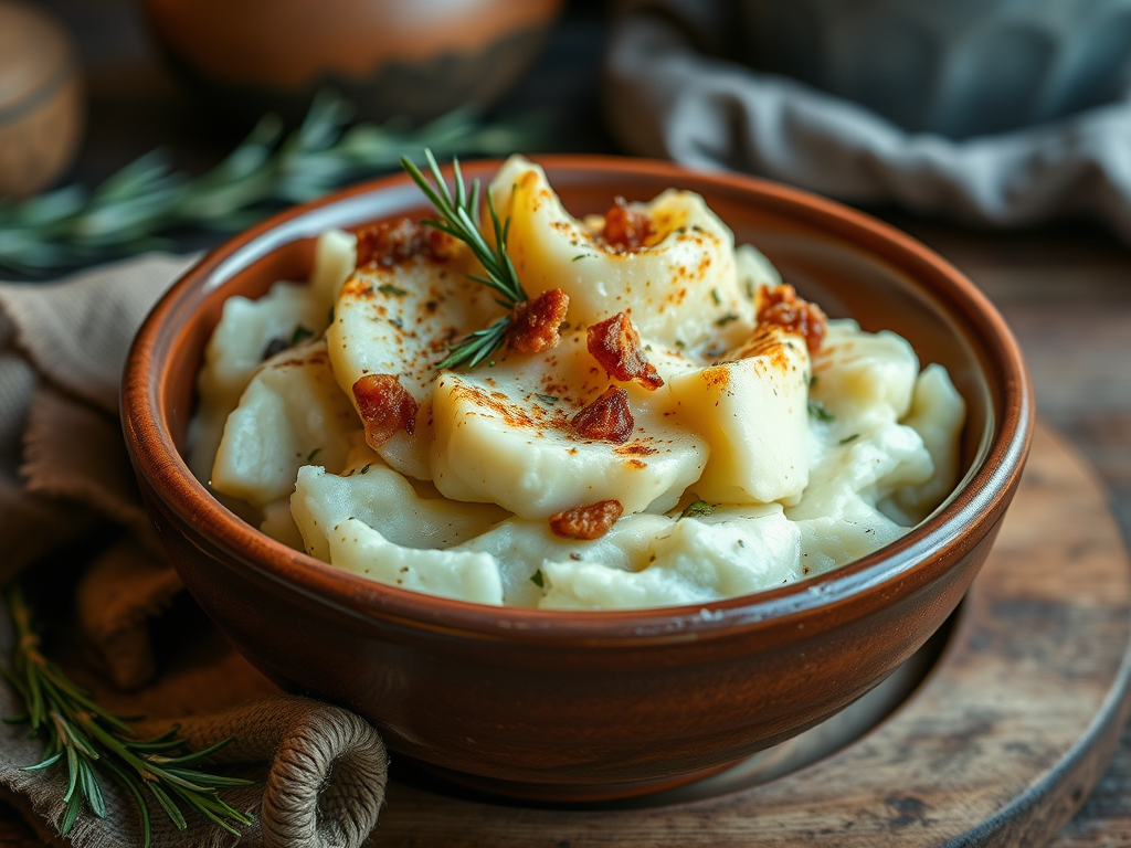 Creamy Potato-Mush with Savory Meat Layer